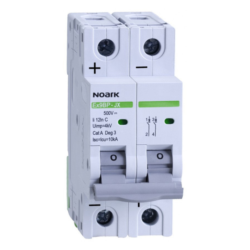 Noark Ex9BP-JX 2P C63 DC Miniature Circuit Breaker