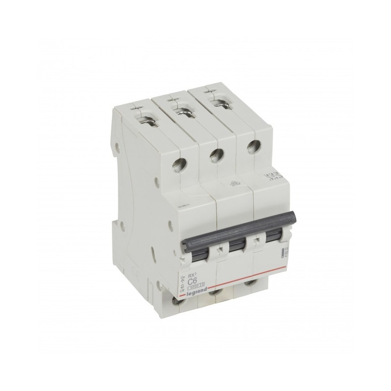 Miniature Circuit Breaker Legrand RX3 3P 6A 6kA Curve C
