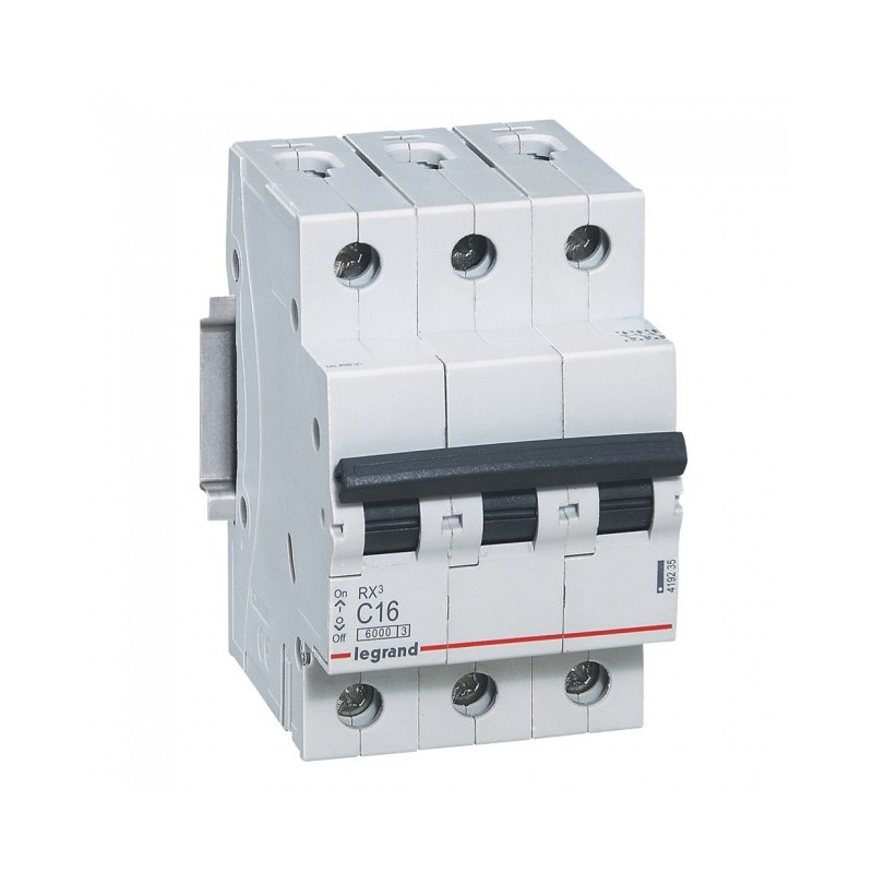 Miniature Circuit Breaker Legrand RX3 3P 16A C curve