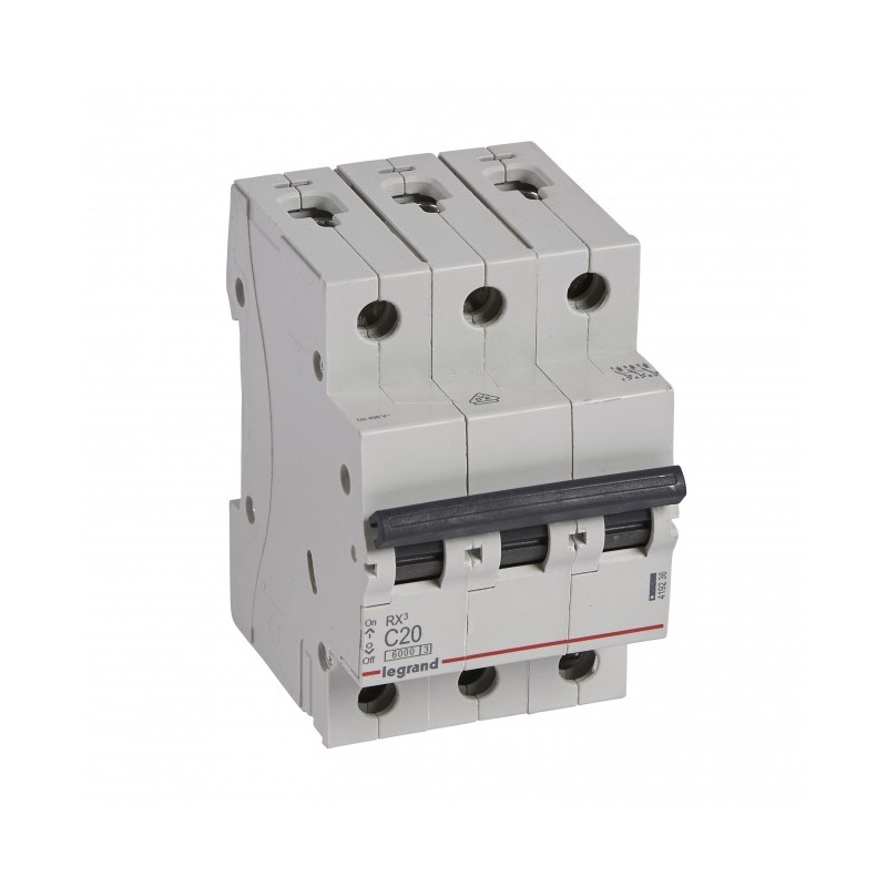 Automatic Circuit Breaker Legrand RX3 3P 20A 6kA C-curve