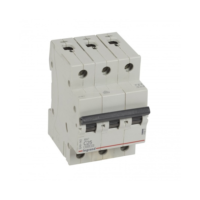 Miniature Circuit Breaker Legrand RX3 3P 25A 6kA C-curve