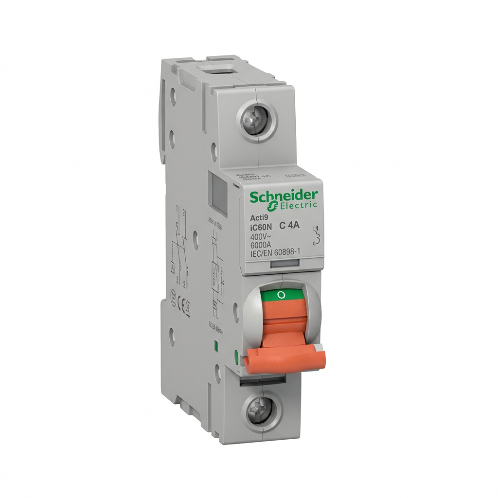 Schneider Electric Acti9 iC60N Miniature Circuit Breaker 1P 4A C 6kA