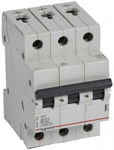 Circuit Breaker 3-Pole 32A B-Curve - Legrand