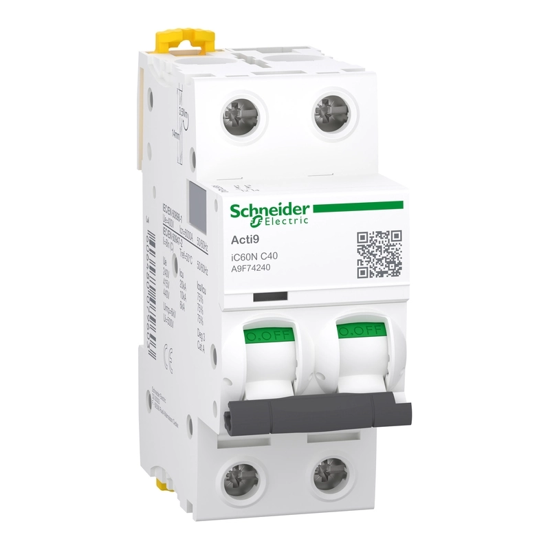 Автоматичен прекъсвач Schneider Electric Acti9 iC60N 2P 40A C 6kA