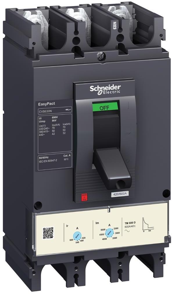 Schneider Electric EasyPact CVS630F Circuit Breaker 600A 3P