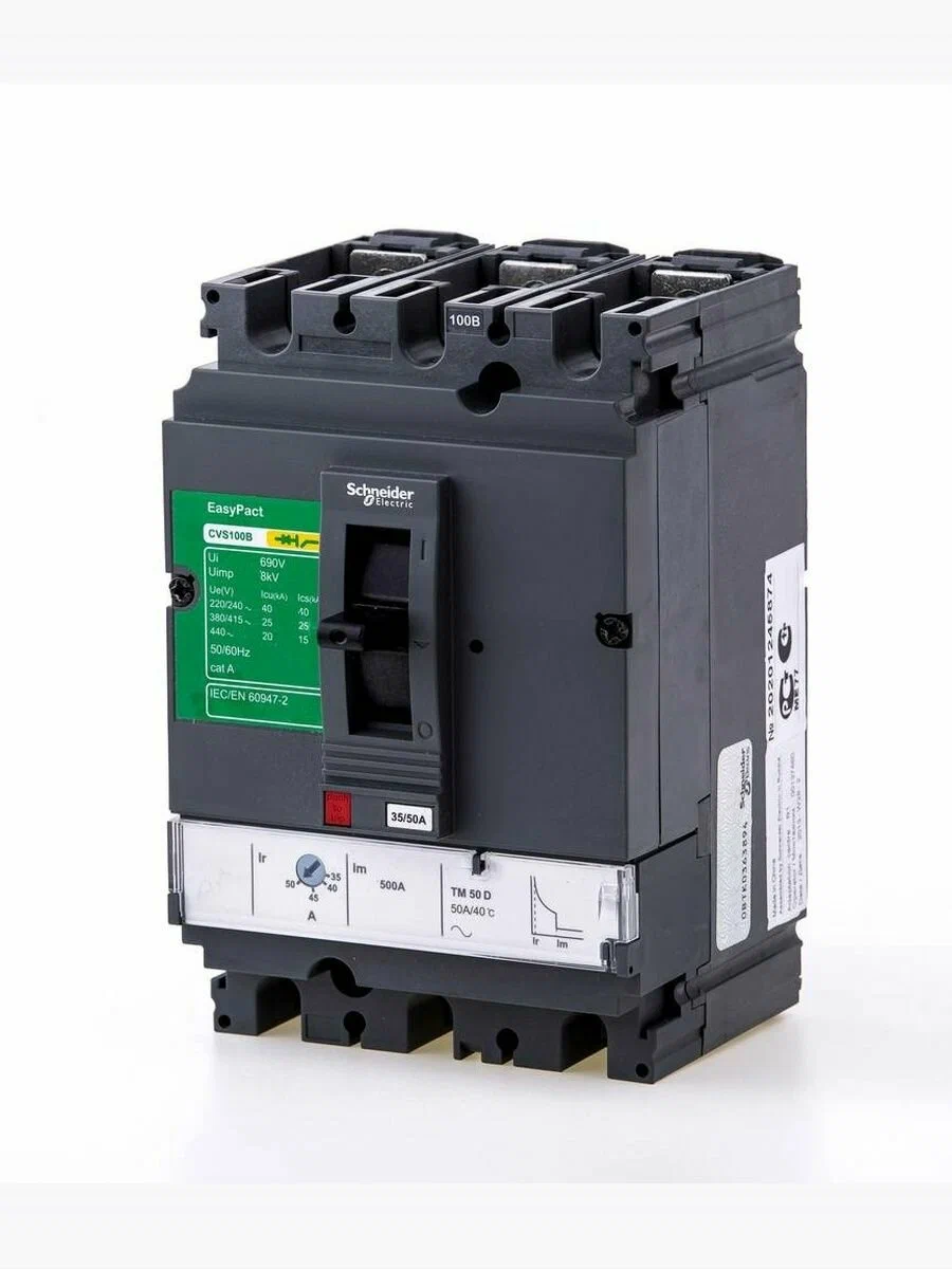 Автоматичен прекъсвач Schneider Electric EasyPact CVS100B 3P 50A 25kA