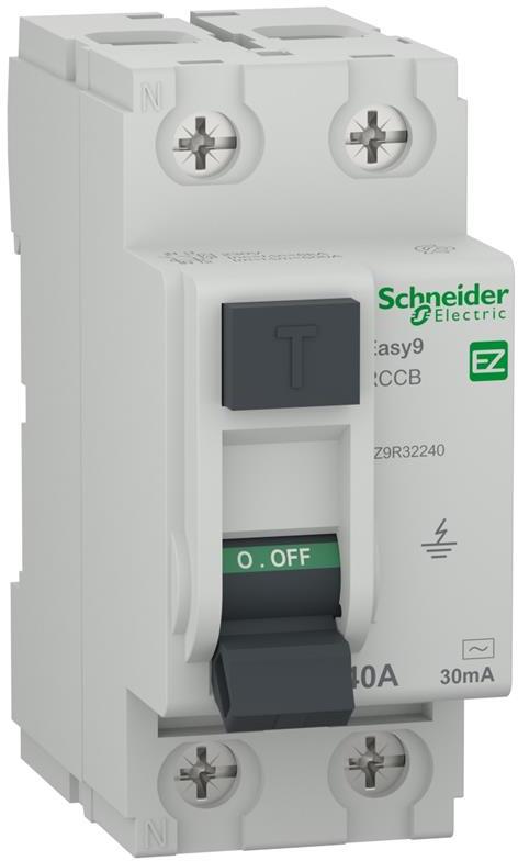 Residual Current Circuit Breaker (RCCB) Easy9 2P 40A 30mA Type AC - Schneider Electric