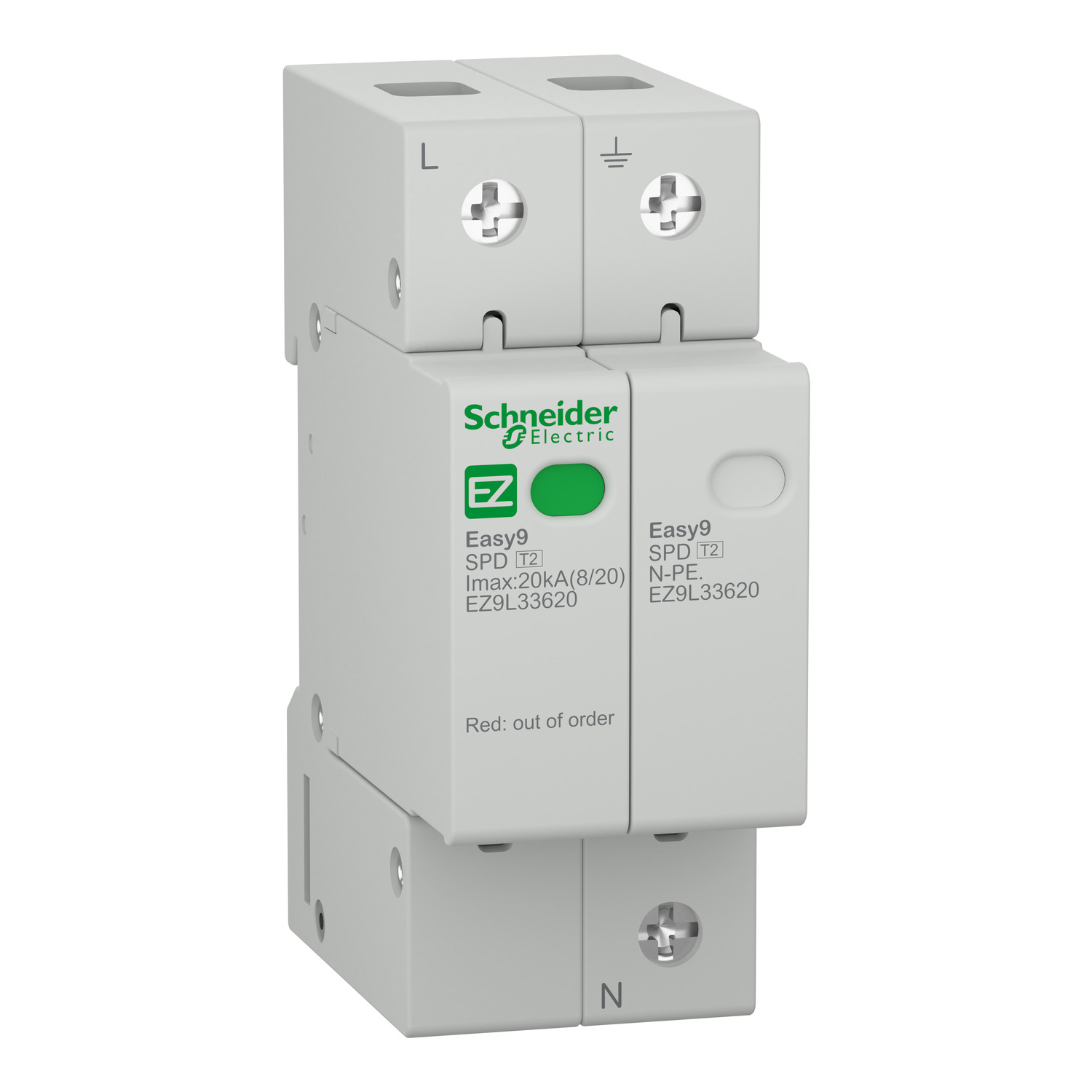 Surge Arrester Easy9 1P+N 230V 20kA SP9L33620 - SE