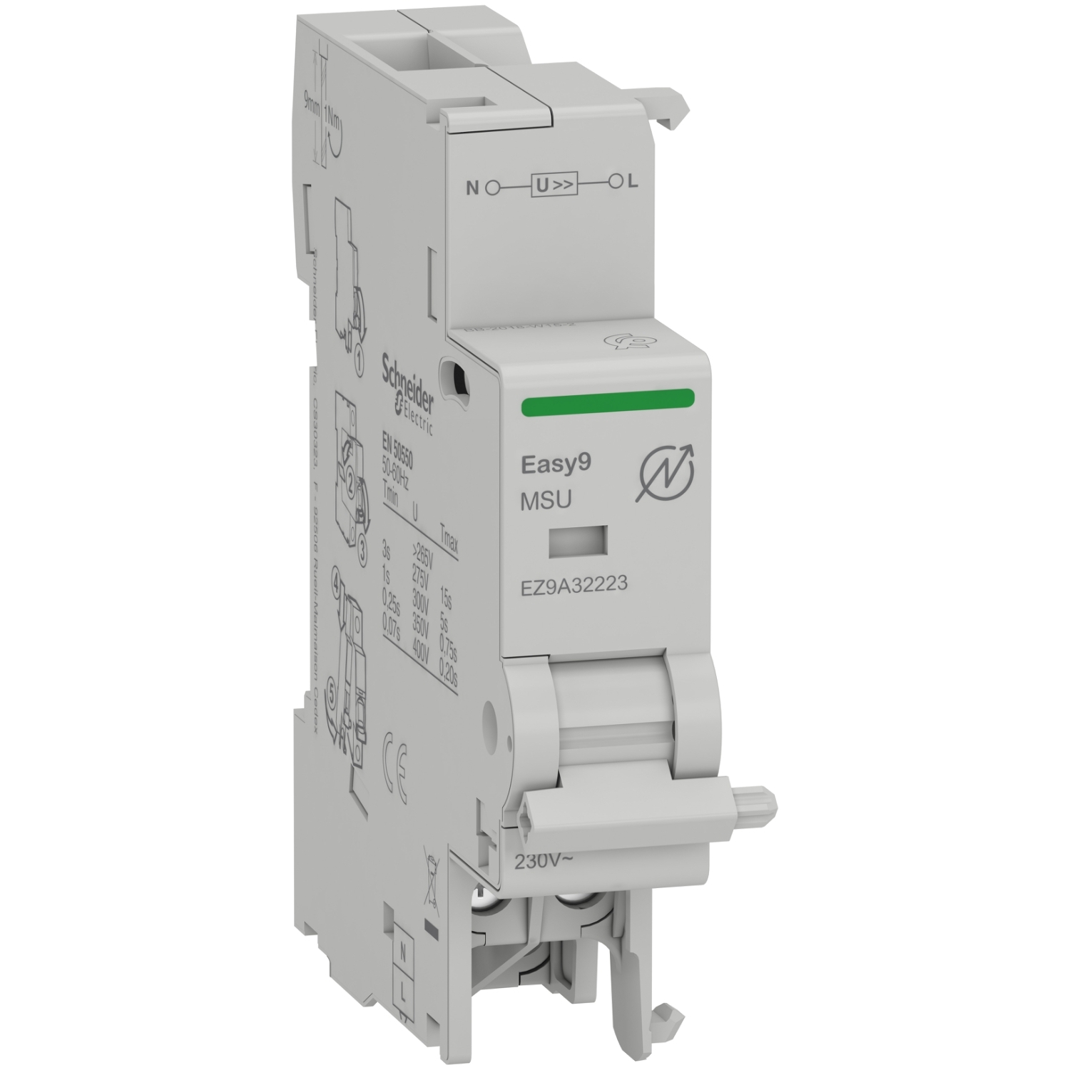 Easy9 MSU overvoltage release 1P + N