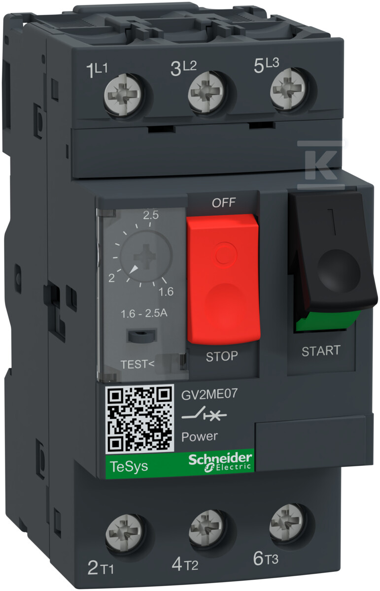 Motor Circuit Breaker GV2ME07 1.6-2.5A - Schneider Electric