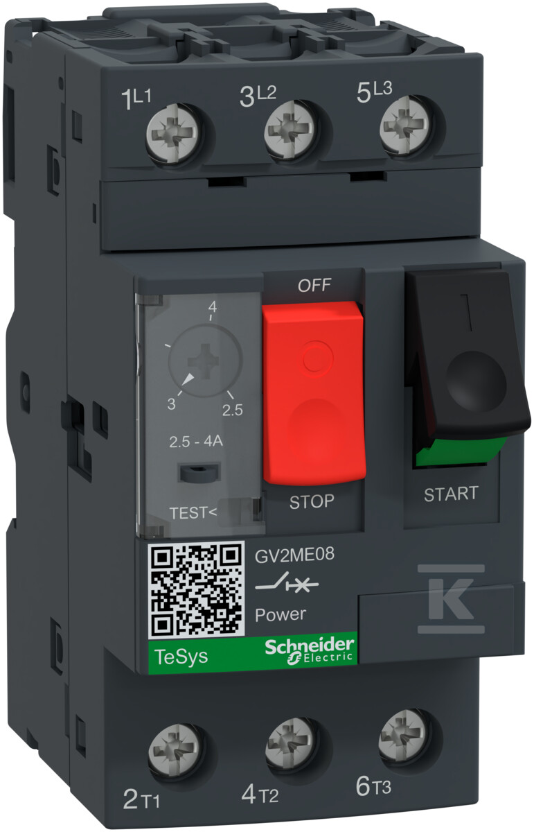 Motor Circuit Breaker GV2ME08 2.5-4A - Schneider Electric