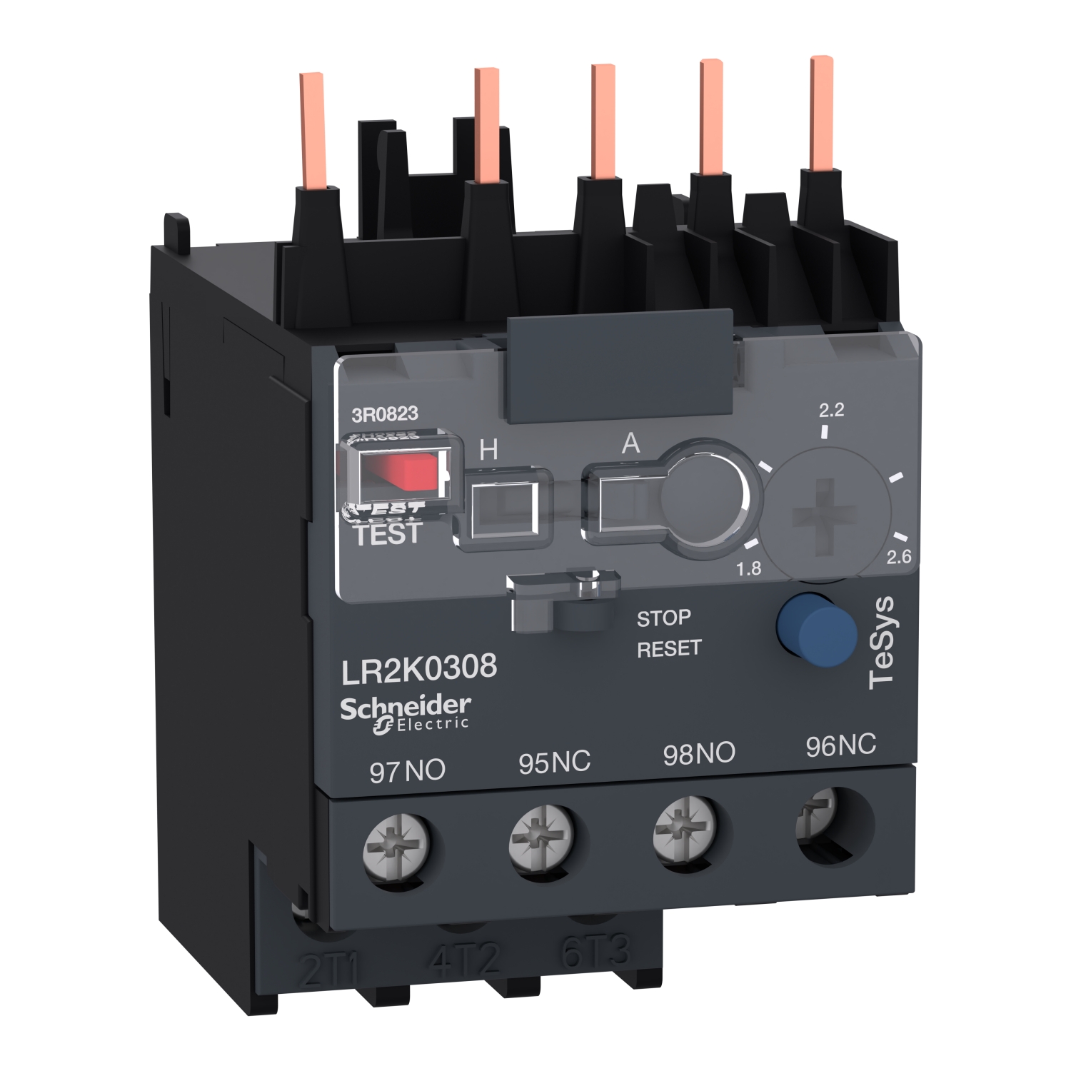 Schneider Electric LR2K0308 TeSys K Differential Thermal Overload Relay 1.8-2.6A