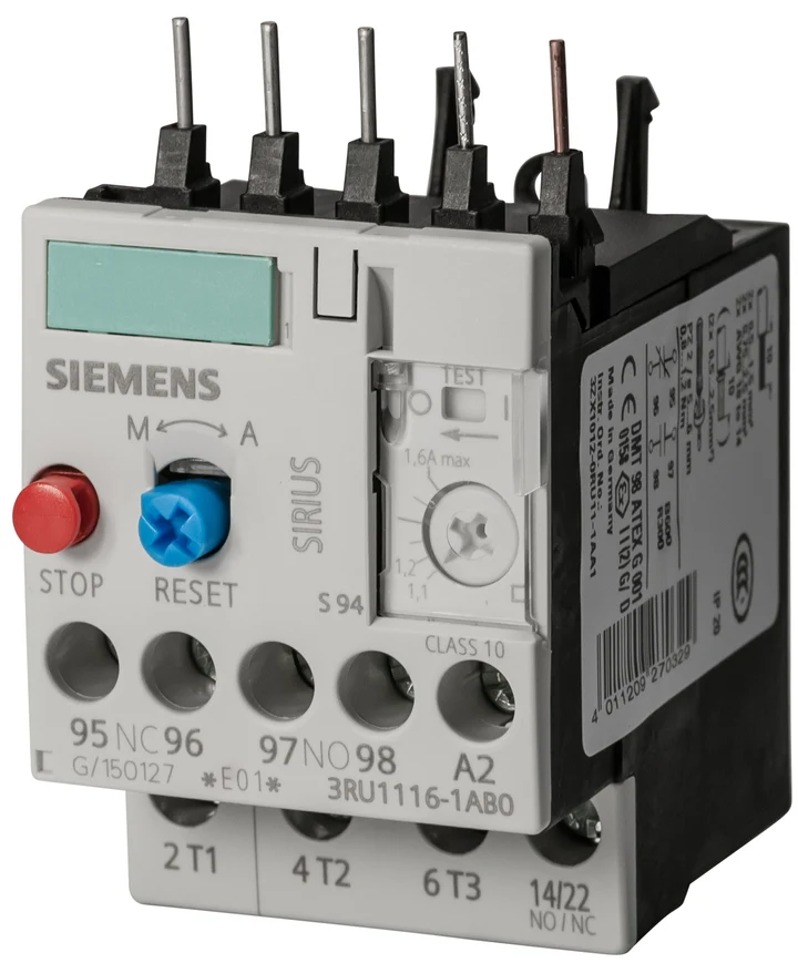 Термична Защита SIEMENS 3RU1116-1AB0 1.1-1.6A