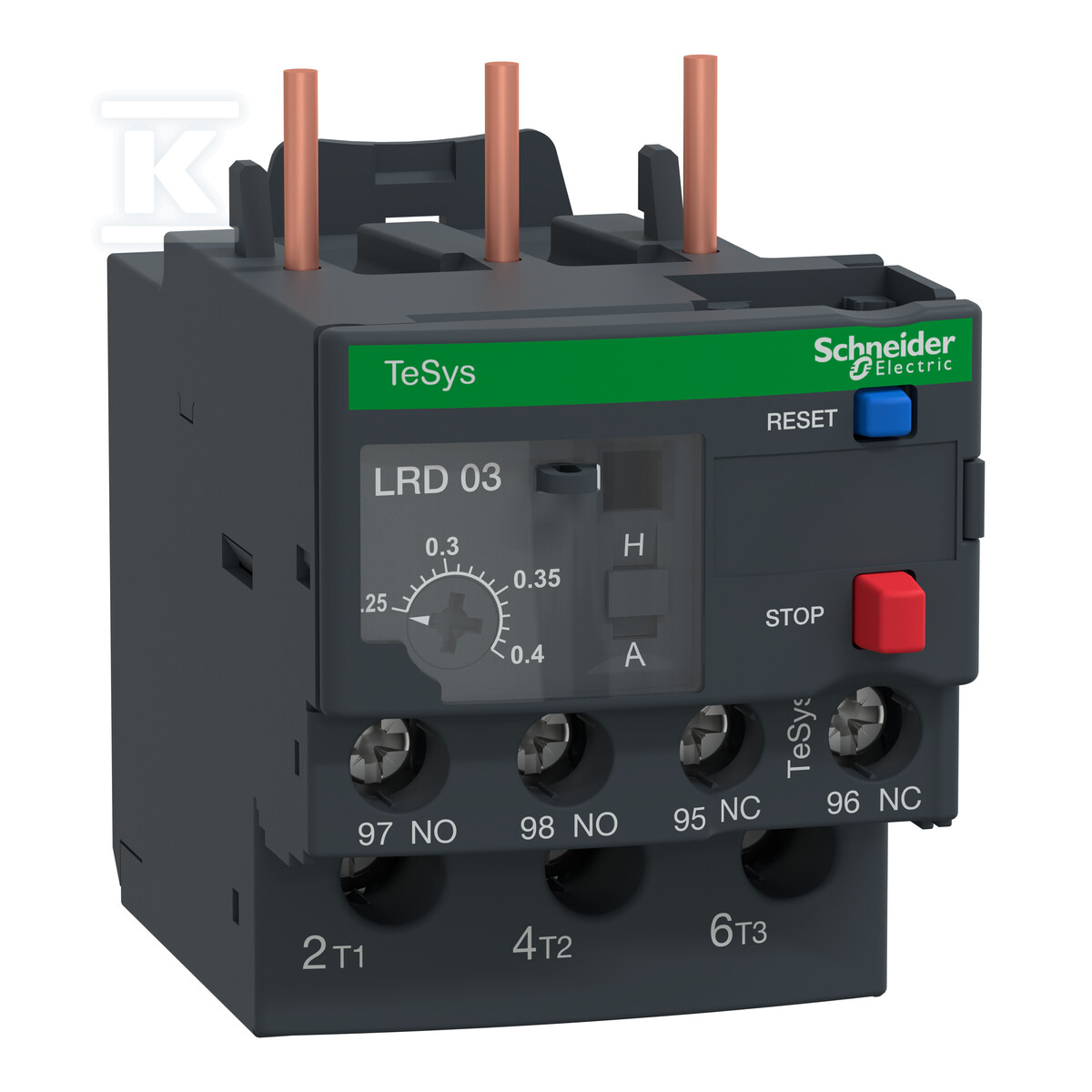 Thermal Overload Relay LRD03 0.25-0.4A - Schneider Electric