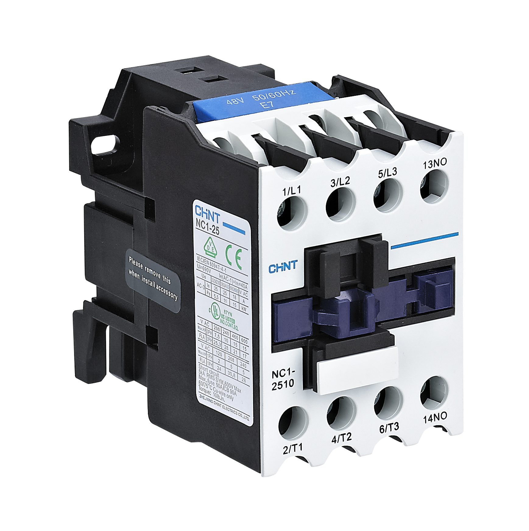 Контактор Chint NC1-2510 3P 25A 24VAC