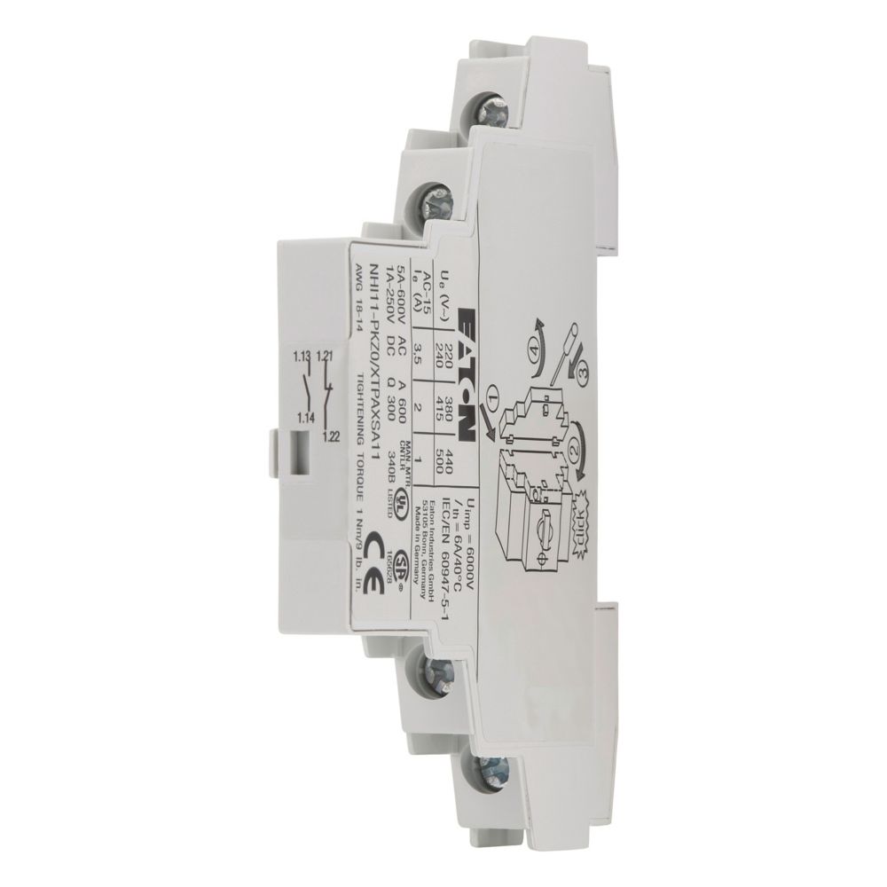 Допълнителен контактен блок Eaton Moeller NHI11-PKZO 