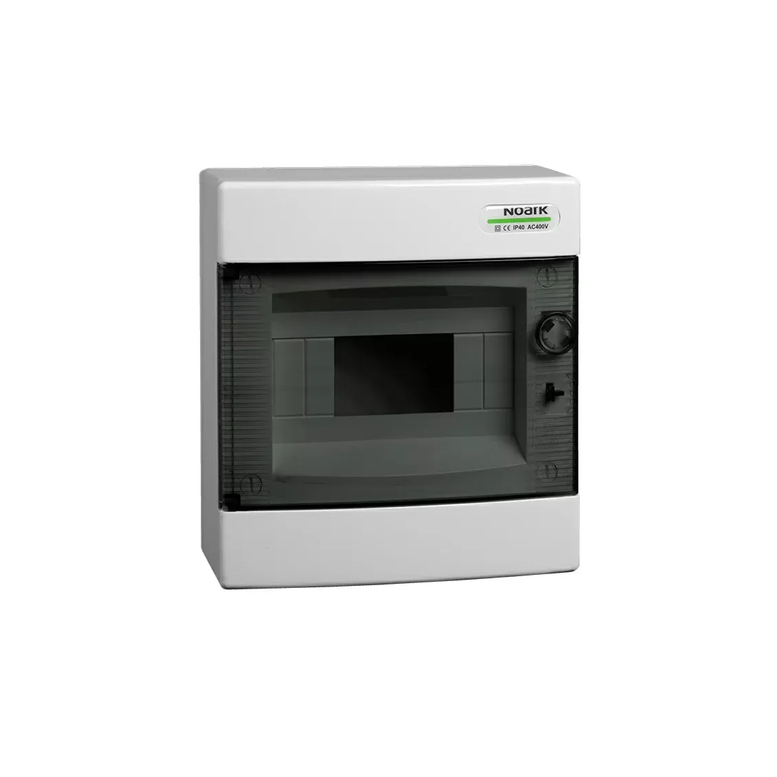 Surface-mounted consumer unit Noark PNS 8T, 8 modules, IP40, transparent door