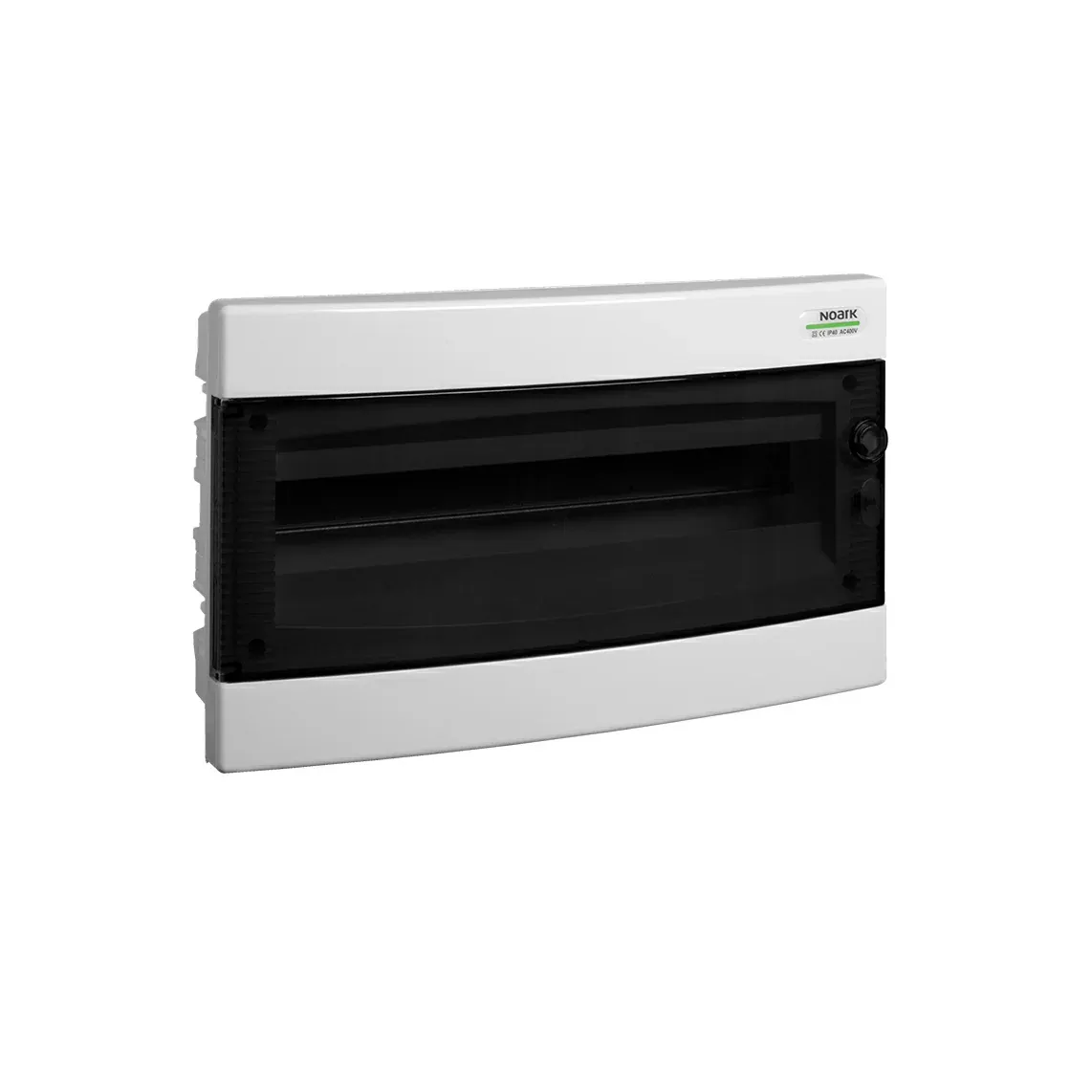 Flush-mounted plastic consumer unit Noark PNF 18T, 18 modules, IP40, transparent door